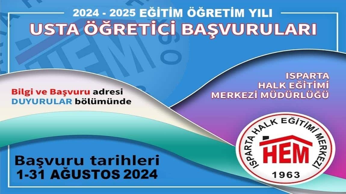 2024-2025 EĞİTİM ÖĞRETİM YILI ÜCRETLİ USTA ÖĞRETİCİ BAŞVURU İŞLEMLERİ